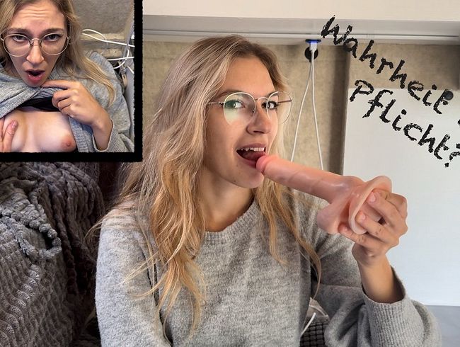 Dirty truth or dare? Pussy covered in cum!