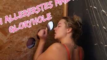 My VERY FIRST time at the GLORYHOLE – and I was more nervous than ever!