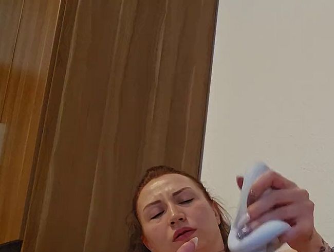 My horny pussy fucked with the dildo