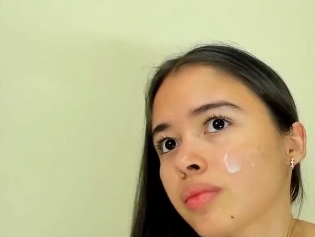 Stepdaughter take fast facial