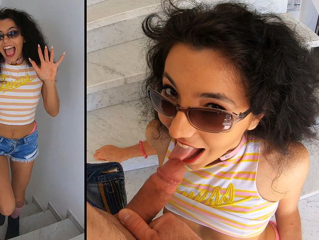 Old guy’s 19-year-old hot ass bitch. Hit on and fucked in the stairwell, later off to the apartment.