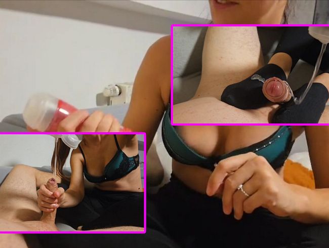 Sock lover gets my hot black socks with lubricant games