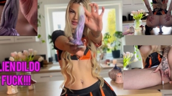 Alien dildo fuck !!! Omg sooo wet!