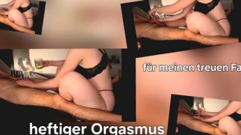 Fan handjob with a squirting orgasm! Intense!