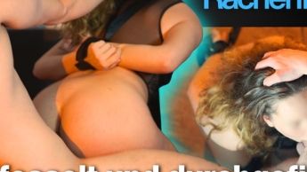 He fucked my throat after tying my hands. Hot sex from behind!