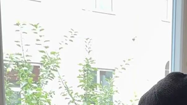 Hot leather catsuit bitch in balaclava – masturbating to orgasm!