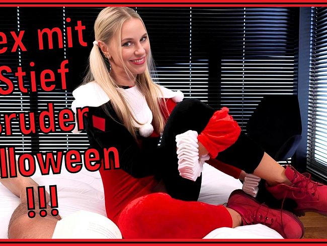 Hot sex with my stepbrother on Halloween! Wild POV fucking action!!!