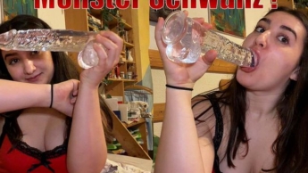 Can I manage 30cm?! New dildo is destroying my teen pussy!!