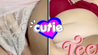 Chubby teen pussy takes care of herself