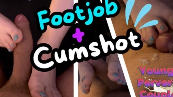 He played with his tail with his feet until he ejaculated on me.