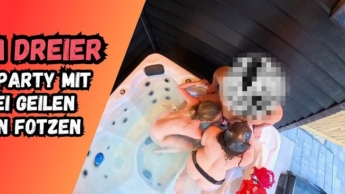 Pool party escalates with two hot teen sluts and a huge creampie!