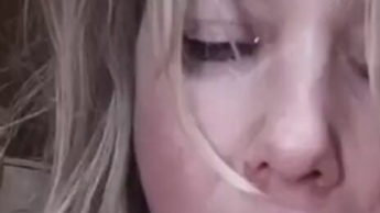 Skinny teen girl fucked in pussy and mouth. A wet blonde needs it hard!