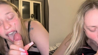 Your hottest deepthroat!! This is how I suck your cock and swallow!!