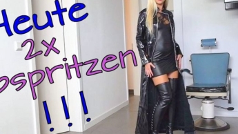 I sprayed myself twice in my patent leather outfit!!!