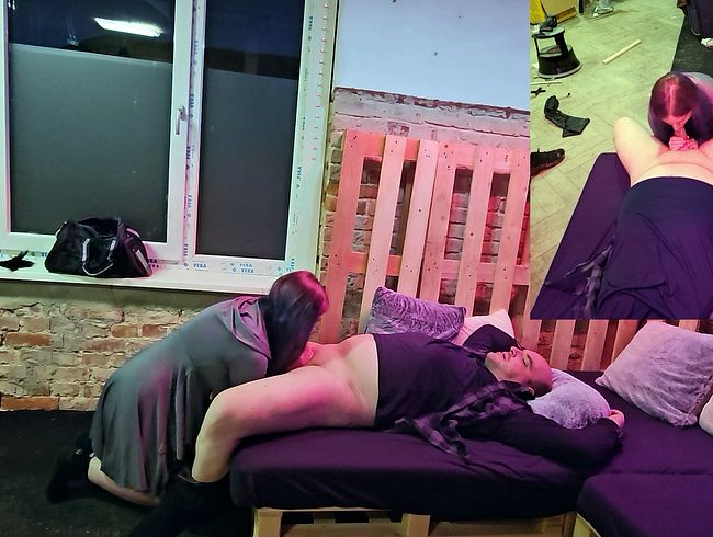 Luna: Blowjob on the construction site