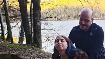 Luna: Fuck in a fur coat over a park bench