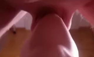 Pushed deep into her throat in a sexy position.