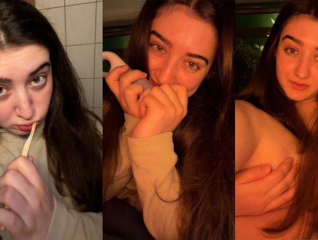 Brushing teeth, peeing, vibrator! My naughty evening routine!!
