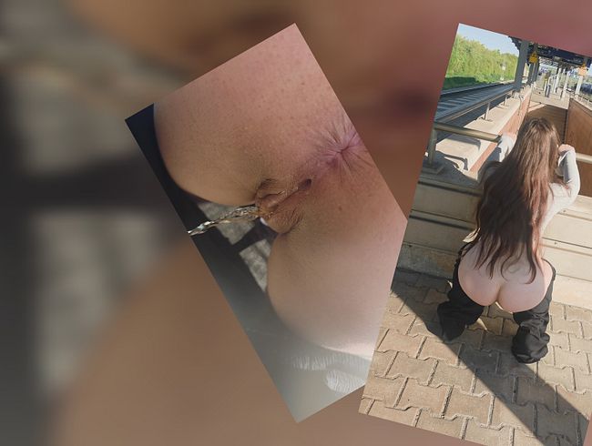 I had to pee at the train station again, with a close-up.