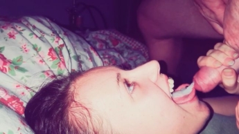 It’s great to swallow his sperm, I love giving him a blowjob.