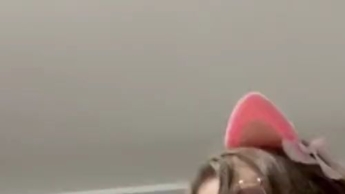 Naughty cat girl – fingers deep in her wet pussy! ???