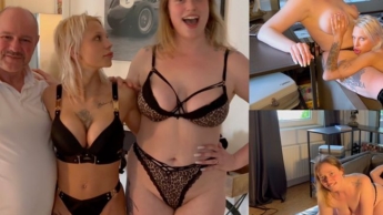 Two blonde teens for a 70-year-old grandpa!!! Can he handle it?!